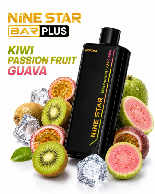 Nine Star Plus - Kiwi Passion Guava Ice 20K Puffs KIT