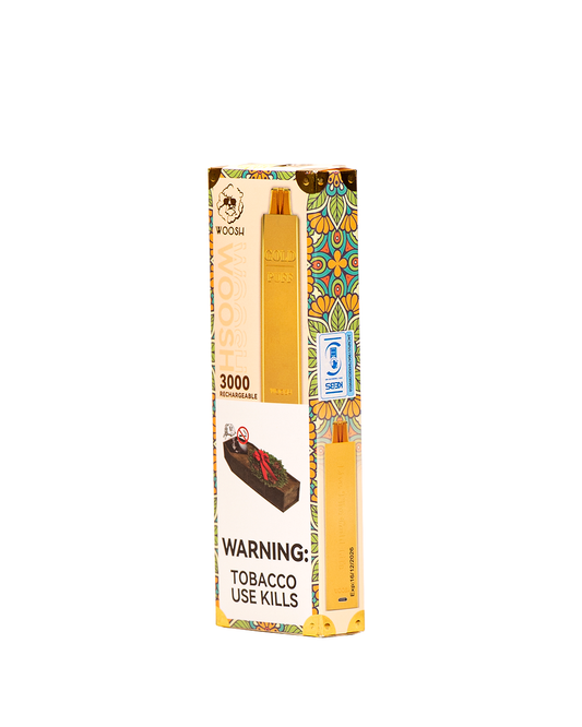 Woosh®️ GOLD - Pineapple Mango Mint 9,000 Puffs Rechargeable Vape