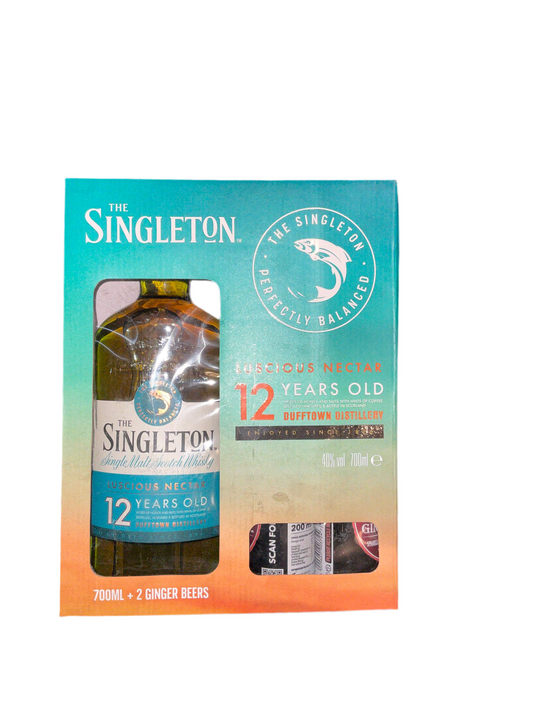 Singleton Dufftown of 12 years 700ml + 2 Fitch & Leeds Ginger Beer