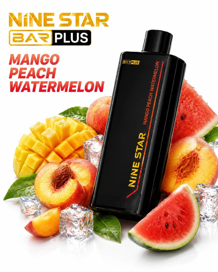 Nine Star Plus - Mango Peach Watermelon Ice 20K Puffs KIT